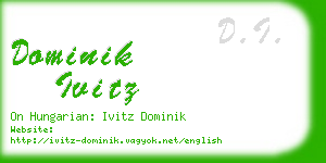 dominik ivitz business card